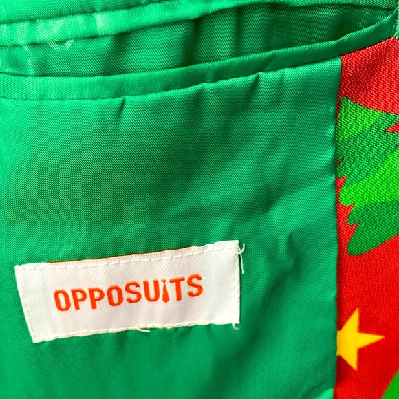OPPOSUITS Christmas Blazer Trees & Stars Size Small US 34-36 - Picture 10 of 12